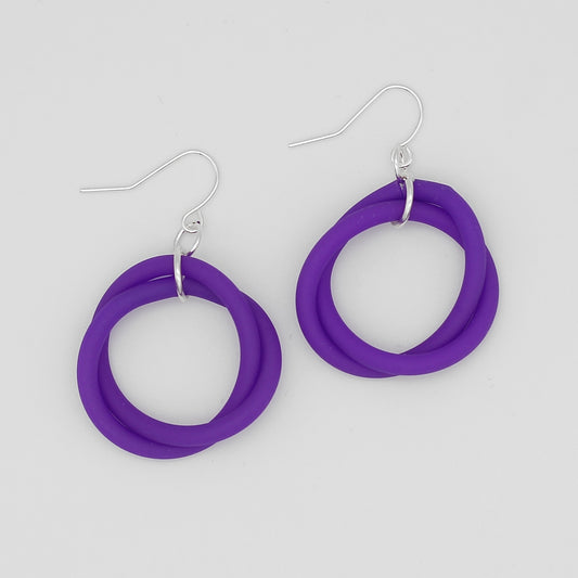 Purple Cefalu Swirl Earring