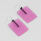 Pink Rectangle Dangle Earring