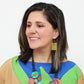 Yellow Rectangle Dangle Earring