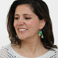 Green Bead Jacie Dangle Earring