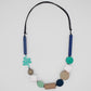 Blue Toned Geometric Jordi Necklace