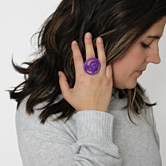 Purple Cefalu Swirl Ring