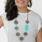 Aqua Confetti Statement Necklace