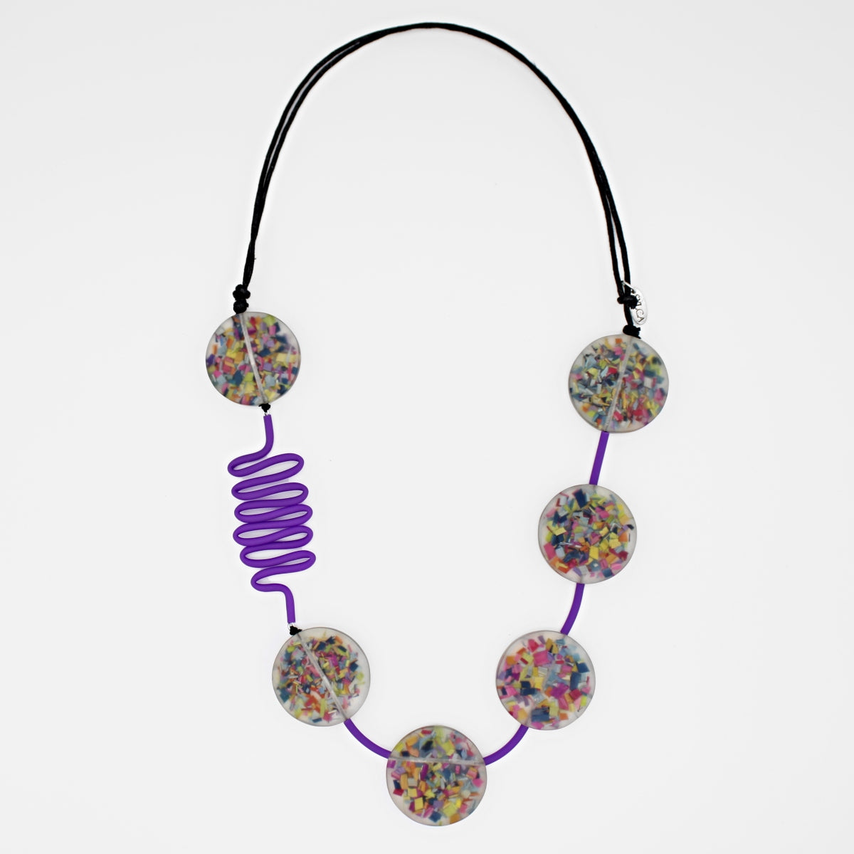 Purple Confetti Statement Necklace