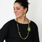 Vibrant Lime and Navy Statement Necklace