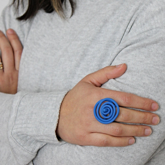 Blue Cefalu Swirl Ring