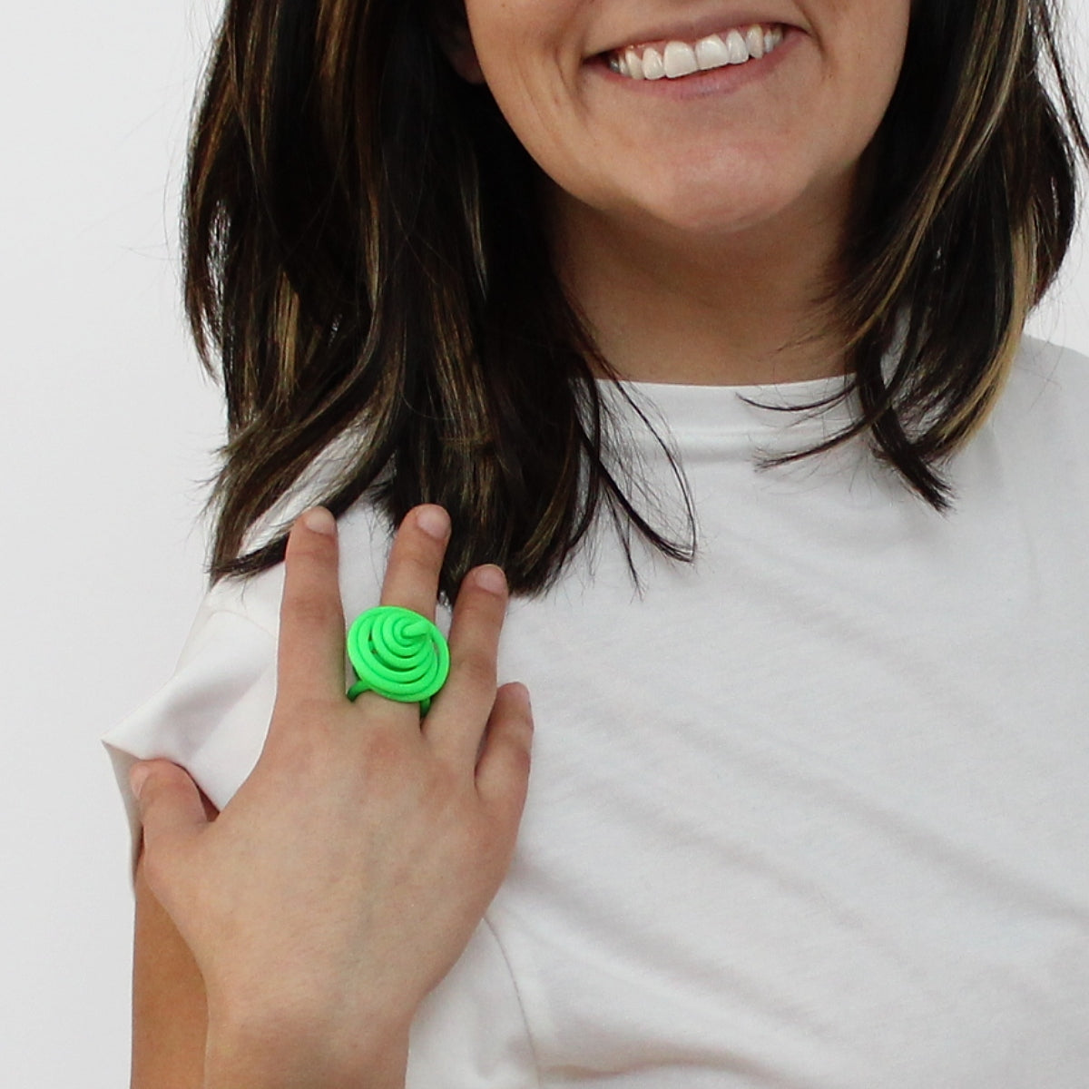 Green Cefalu Swirl Ring