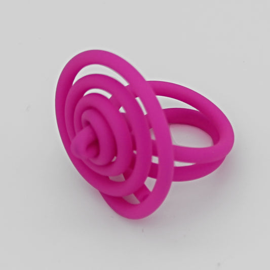 Pink Cefalu Swirl Ring - Sylca Designs - Chunky Jewelry 