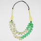 Lime Speckled Bead Necklace