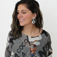 Artistic Black and White Aliki Earrings