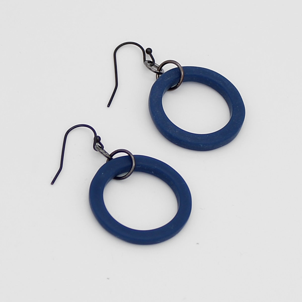 Navy Cara Resin Earrings