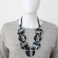 Silver Jana Circle Ribbon Necklace