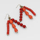 Orange Multi Strand Simone Earrings