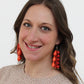 Orange Multi Strand Simone Earrings