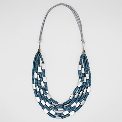 Blue Multi Strand Alyse Necklace