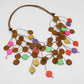 Multi Color Penny Dangle Necklace