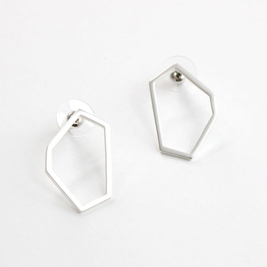 Silver plated hexagon Earrings