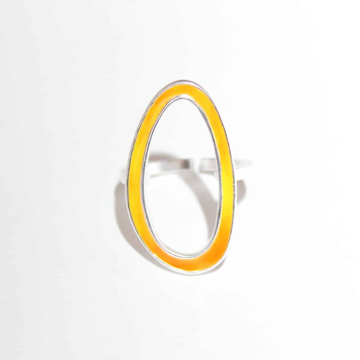 Yellow oval ring