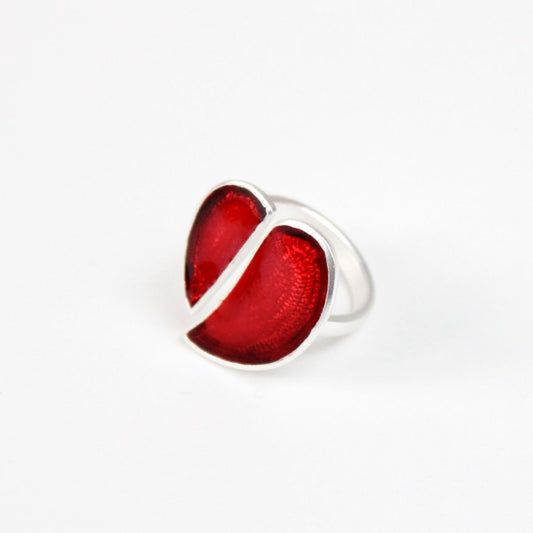 Red Artistic Heart Shapped Rings