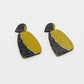 Yellow Geometric Decoupage Oakley Earrings