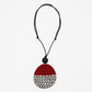 Red Round Decoupage Jolie Pendant