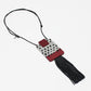 Black and Red Tassel Decoupage Zoey Necklace