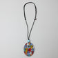 Multi Color Decoupage Dog Pendant